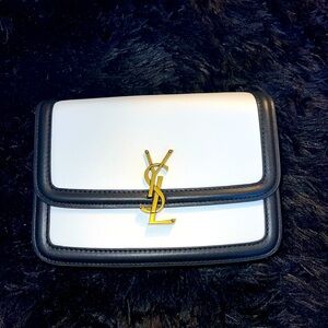 YSL purse white/ black/ gold